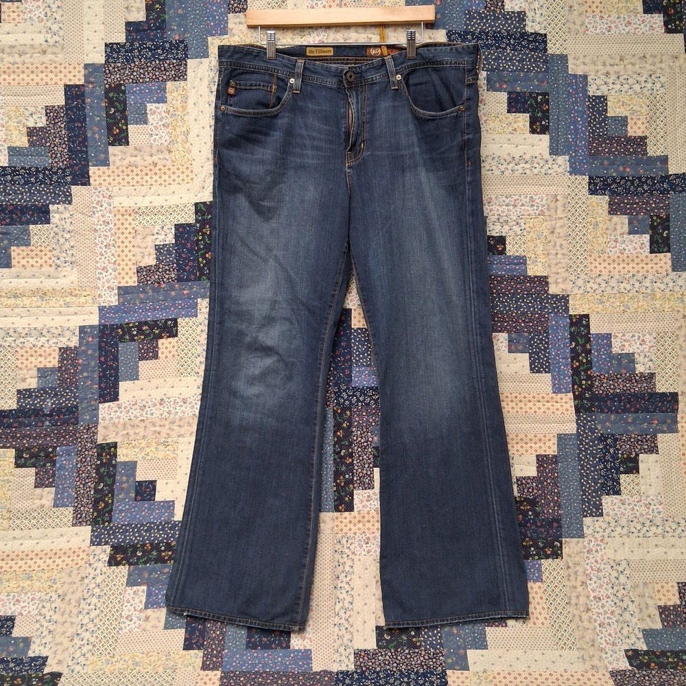 Adriano Goldschmied AG The Fillmore Blue Jeans Mens Size 38x34 Made in USA